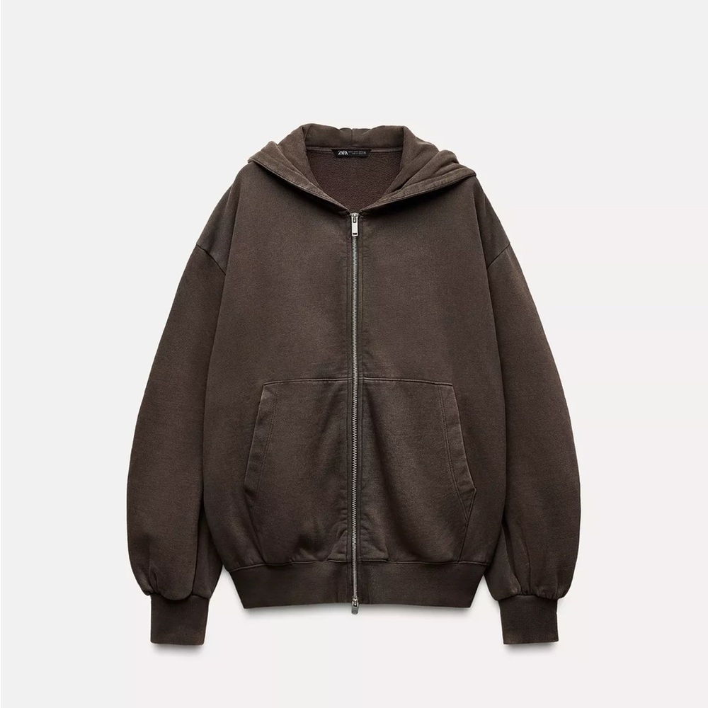 Oversized zipper sweatshirt